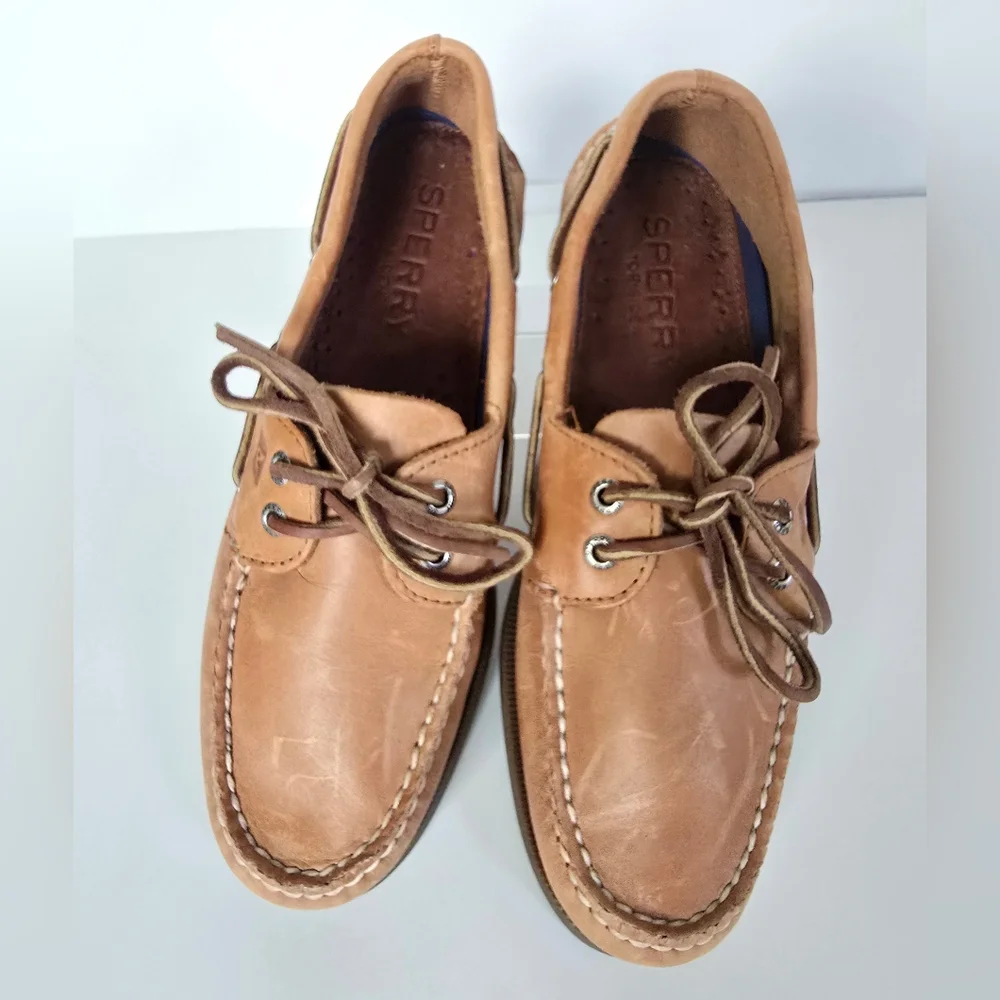 Sperry Top-Sider Men's Sahara Boat Shoe, Size 7M - Brown